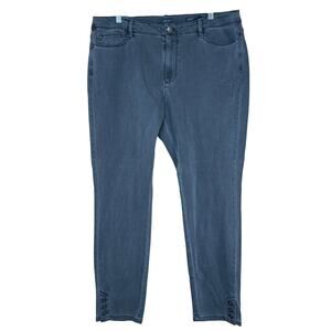 J Jill Authentic Fit Slim Ankle Jeans Size 14 Gray Onyx Wash NWT Stretch Denim